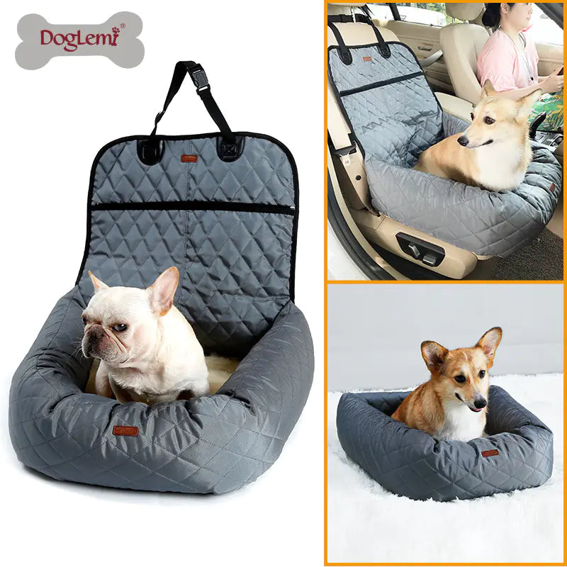 Waterproof Dog Car Seat Bed with Thick Cushion